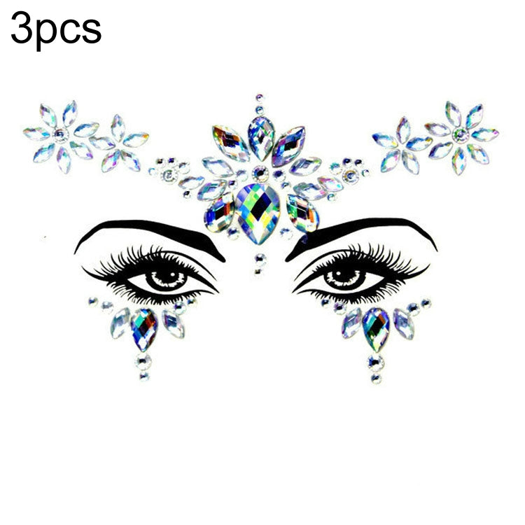 3 PCS  Forehead Green Masquerade Makeup Acrylic Face Sticker, YT-01, YT-01-1, YT-01-2, YT-01-3, YT-01-4, YT-01-5, YT-01-6, YT-02, YT-03, YT-04, YT-05, YT-07, YT-08, YT-10, YT-11, YT-12, YT-13, YT-14, YT-15, YT-16, YT-17, YT-18, YT-19, YT-20, YT-21, YT-...