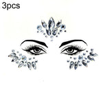 3 PCS  Forehead Green Masquerade Makeup Acrylic Face Sticker, YT-46, YT-47, YT-48, YT-49, YT-50, YT-51, YT-52, YT-53-01, YT-53-02, YT-54, YT-55, YT-56, YT-57, YT-59, YT-60, YT-61, YT-65, YT-66, YT-67, YT-68, YT-69