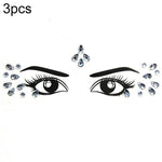 3 PCS  Forehead Green Masquerade Makeup Acrylic Face Sticker, YT-46, YT-47, YT-48, YT-49, YT-50, YT-51, YT-52, YT-53-01, YT-53-02, YT-54, YT-55, YT-56, YT-57, YT-59, YT-60, YT-61, YT-65, YT-66, YT-67, YT-68, YT-69