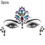 3 PCS  Forehead Green Masquerade Makeup Acrylic Face Sticker, YT-46, YT-47, YT-48, YT-49, YT-50, YT-51, YT-52, YT-53-01, YT-53-02, YT-54, YT-55, YT-56, YT-57, YT-59, YT-60, YT-61, YT-65, YT-66, YT-67, YT-68, YT-69