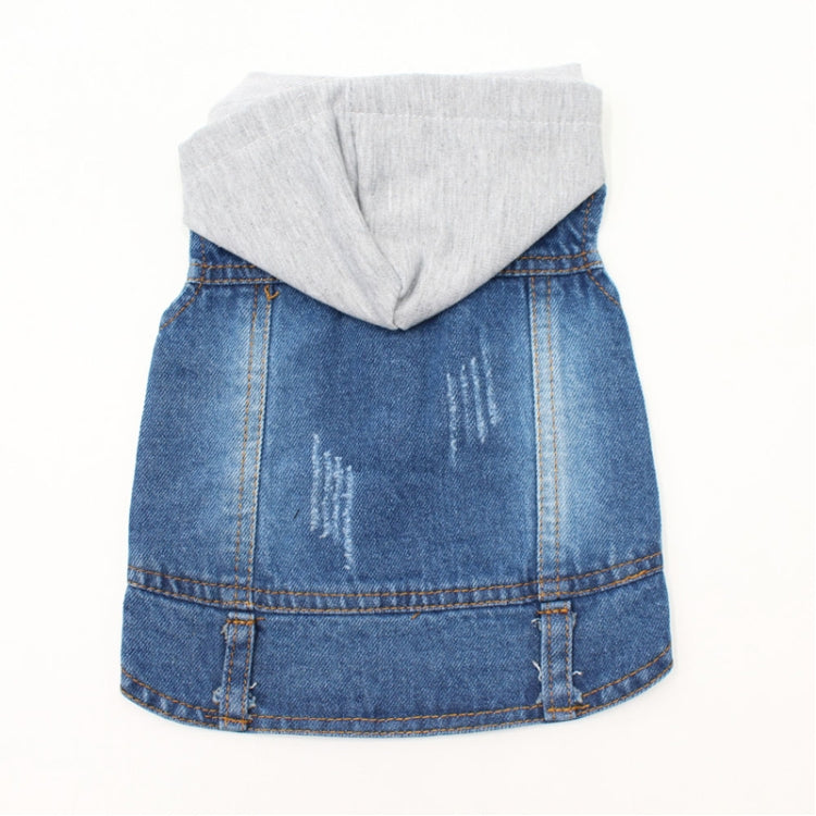 Retro Personality Denim Small Vest Pet Dog Clothes Pet Jacket, M, L, XL, XS