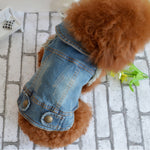 Retro Personality Denim Small Vest Pet Dog Clothes Pet Jacket, M, L, XL, XS