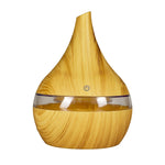 ناشر عطر كهربائي USB بسعة 300 مل، مرطب هواء بالموجات فوق الصوتية من الخشب، معطر جو بزيوت عطرية، صانع رذاذ بارد