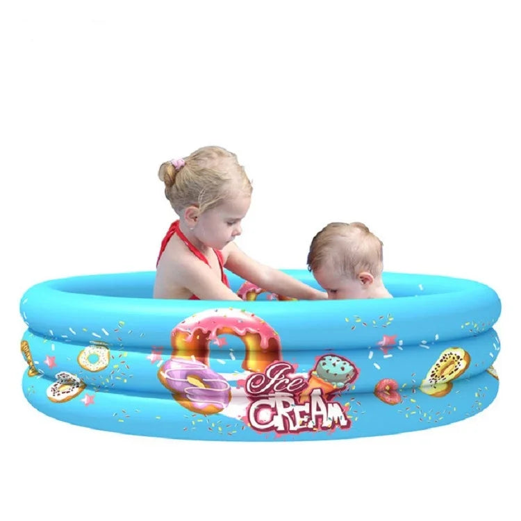 Household Indoor and Outdoor Children Round Three Rings Inflatable Swimming Pool Ball Pool, 90 x 30cm, 110 x 30cm