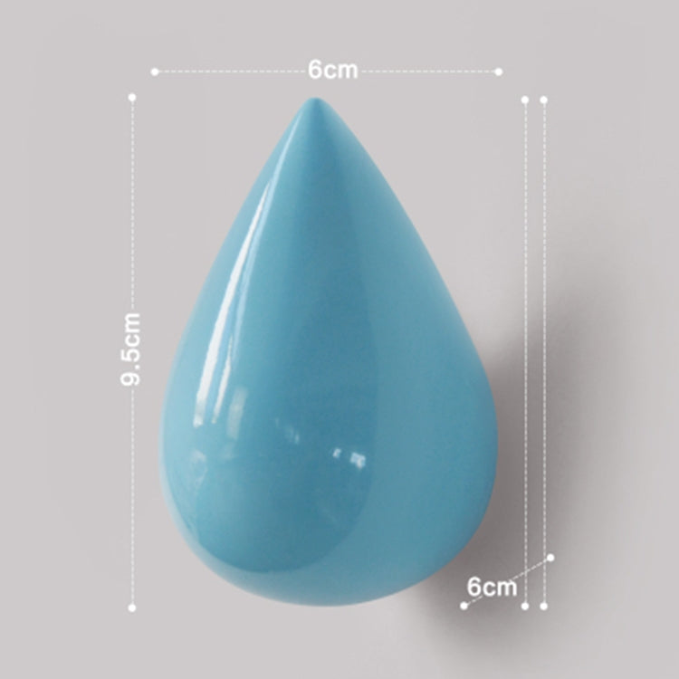 Creative Water Droplets Wall Hooks Home Decoration Resin Mural 3D Coat Hook Single Hooks Wall Hanger, Big Size, Small Size