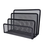Mesh Letter Sorter Mail Document Tray Black Desk Office File Storage Rack, Mesh Letter Sorter