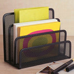 Mesh Letter Sorter Mail Document Tray Black Desk Office File Storage Rack, Mesh Letter Sorter