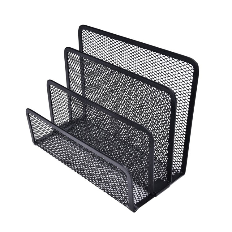 Mesh Letter Sorter Mail Document Tray Black Desk Office File Storage Rack, Mesh Letter Sorter