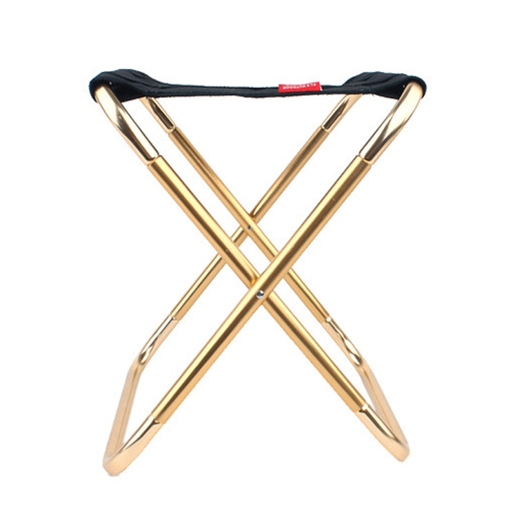 CLS Large 7075 Aluminum Alloy Outdoor Folding Stool Portable BBQ Fishing Folding Chair, Size: 30x25x31cm, CLS Large 7075(Red), CLS Large 7075(Blue), CLS Large 7075(Black)