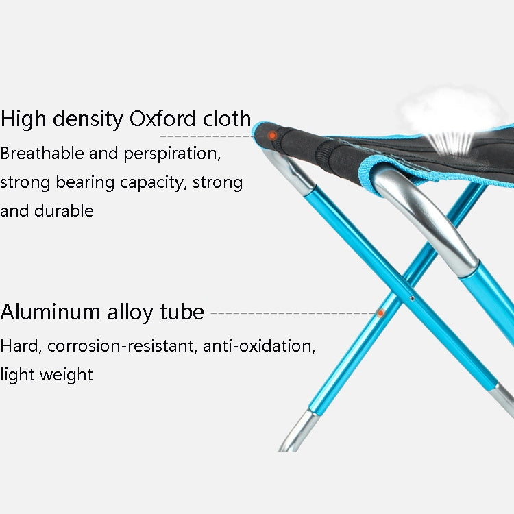 CLS Large 7075 Aluminum Alloy Outdoor Folding Stool Portable BBQ Fishing Folding Chair, Size: 30x25x31cm, CLS Large 7075(Red), CLS Large 7075(Blue), CLS Large 7075(Black)