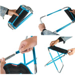 CLS Large 7075 Aluminum Alloy Outdoor Folding Stool Portable BBQ Fishing Folding Chair, Size: 30x25x31cm, CLS Large 7075(Red), CLS Large 7075(Blue), CLS Large 7075(Black)