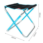 CLS Large 7075 Aluminum Alloy Outdoor Folding Stool Portable BBQ Fishing Folding Chair, Size: 30x25x31cm, CLS Large 7075(Red), CLS Large 7075(Blue), CLS Large 7075(Black)