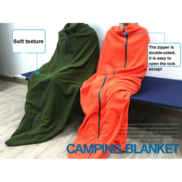 Outdoor Fleece Sleeping Bag Camping Trip Air Conditioner Dirty Sleeping Bag Separated By Knee Blanket During Lunch Break, Extra Thick Section (Plaid Cloth), Thickened (Blue), Thickened (Army Green), Thickened (Grass Green), Thickened (Gray)            ...