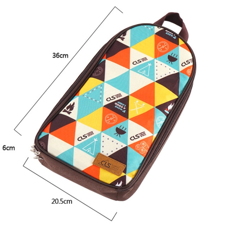 CLS 7-In-1 Outdoor 201 Stainless Steel Cookware Set Picnic Kitchenware Portable Handbag Picnic Bag, 7 in 1 Coffee, 7 in 1 Triangle Pattern