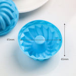 12 pcs Thread Shape Baking Jelly Mould  Silicone Pudding Cupcake Muffin Donut Mold, Thread Shape