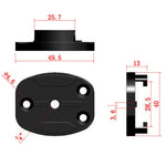 4 Holes Aluminum Quick Release Tripod Mount Base For Sports Camera, Black, Black Embedded Nut
