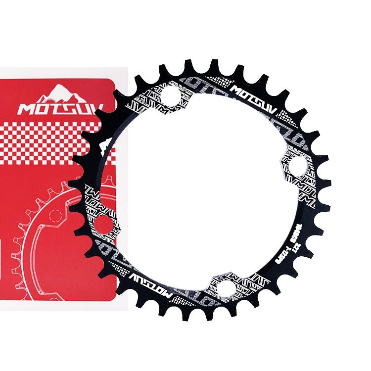 MOTSUV Round Narrow Wide Chainring MTB  Bicycle 104BCD Tooth Plate Parts, Disk 32T, Disk 34T, Disk 36T, Disk 38T, Elliptic plate  32T, Elliptic plate 34T, Elliptic plate 36T, Elliptic plate 38T