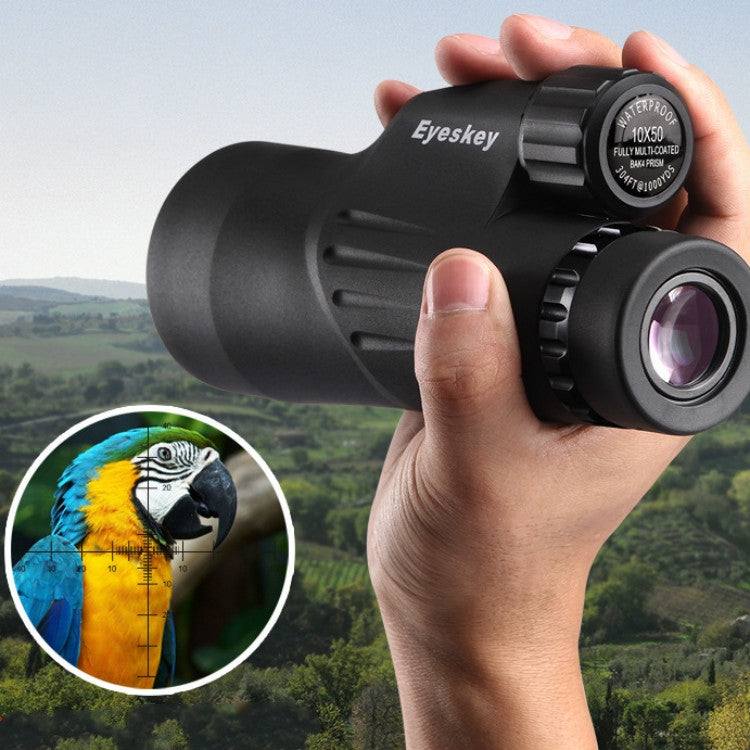 Eyeskey 10X50 Telescope Measurable Large Caliber High Magnification HD Low Light Level Night Vision Waterproof Monocular Binoculars, 10X50 Monocular
