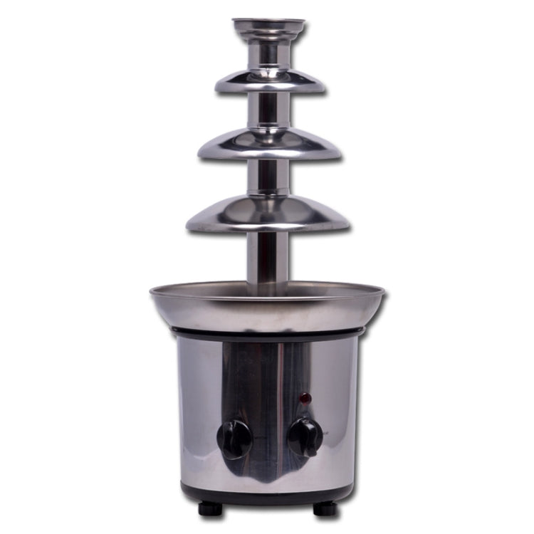 4 Layers Electrical Chocolate Fountain Chocolate Melt Fondue Waterfall Machine, 4 Tiers
