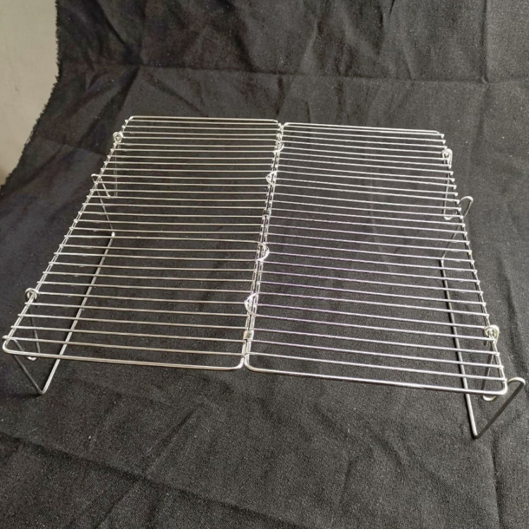 Liftable Barbecue Grill Camping Stainless Steel Folding Barbecue Grill Wood Charcoal Grill, 31x31x21cm