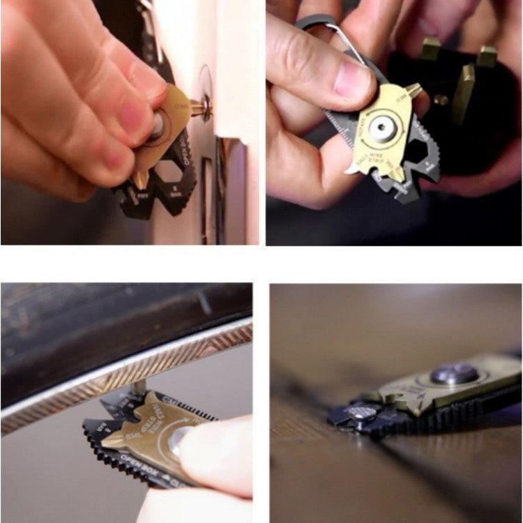 20 in 1 Stainless Steel Wrench Screwdriver Creative Roulette Multifunctional Combination Tool Outdoor Survival Tool, 20 in 1