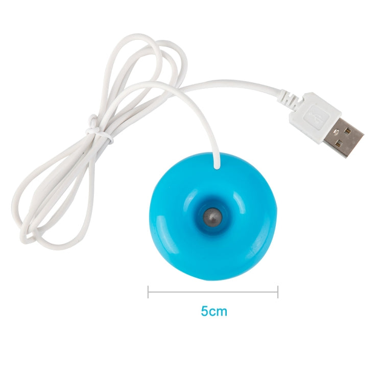 مرطب هواء صغير USB على شكل دونات مع موزع عطر، شكل دونات أزرق، شكل دونات وردي، شكل دونات أبيض