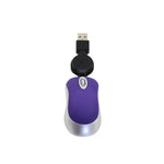 Mini Computer Mouse Retractable USB Cable Optical Ergonomic1600 DPI Portable Small Mice for Laptop
