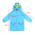 Outdoor Cute Waterproof Kids Rain Coat Kids Animal Style, 65*55*50