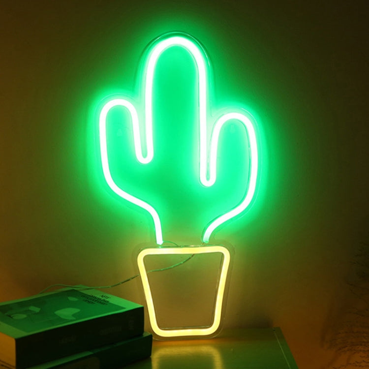LED Acrylic Transparent Back Panel Neon Light Holiday Decoration Lamp, Cactus, Love, Popsicle, Banana