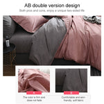 Bedding Set Solid Plaid Side Bed Comforter Duvet Cover Sheet Set, 168*229cm(1x Pillowcase,1xQuilt）, 200*230cm(2x Pillowcase,1x Quilt）, 228*228cm(2xPillowcase,1xQuilt）, 260*230cm(2xPillowcase ,1xQuilt）, 135*200cm(1xPillowcase,1xQuilt）                   ...