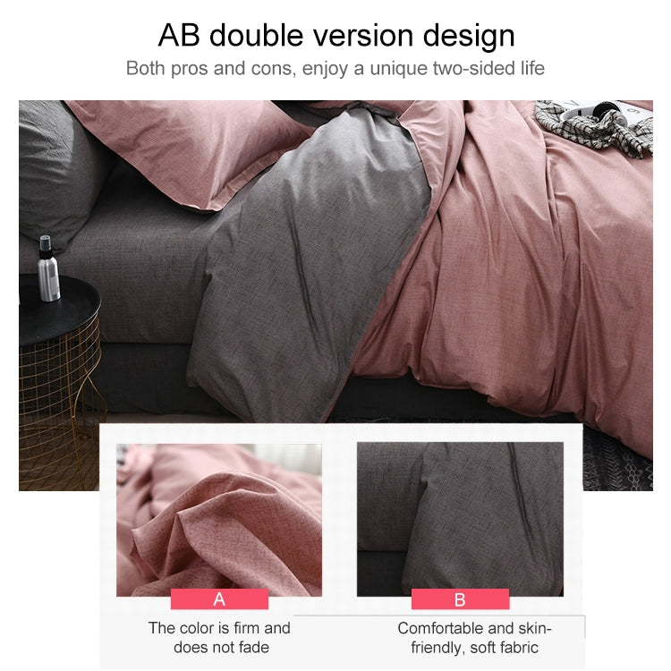 Bedding Set Solid Plaid Side Bed Comforter Duvet Cover Sheet Set, 168*229cm(1x Pillowcase,1xQuilt）, 200*230cm(2x Pillowcase,1x Quilt）, 228*228cm(2xPillowcase,1xQuilt）, 260*230cm(2xPillowcase ,1xQuilt）, 135*200cm(1xPillowcase,1xQuilt）                   ...
