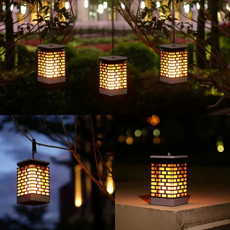 LED Solar Induction Landscape Light Flame Lamp Outdoor Waterproof Garden Lantern