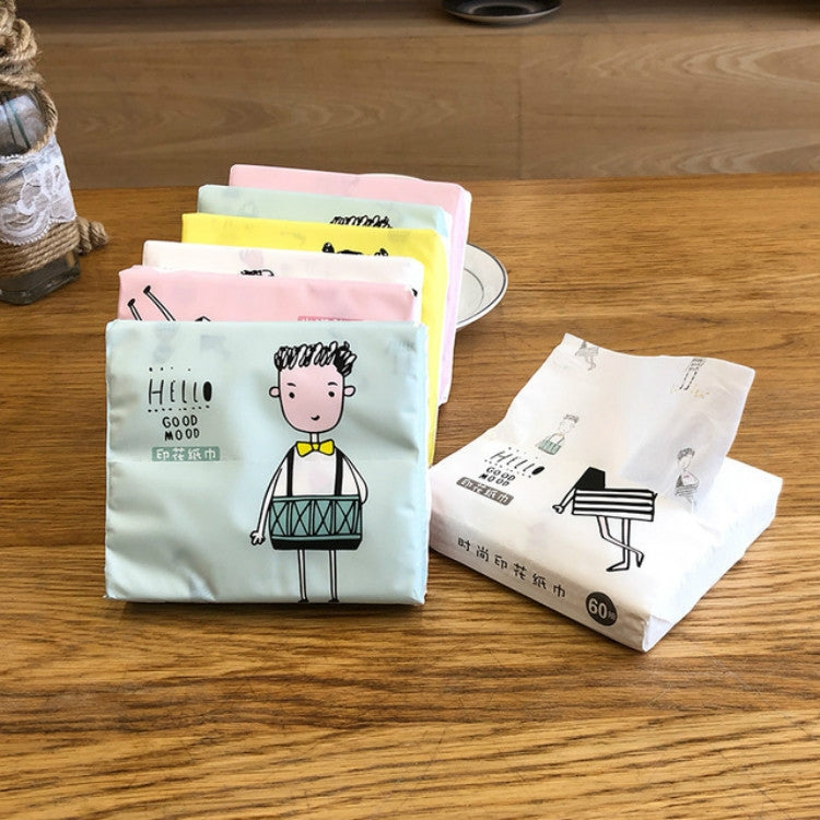 Colorful Cartoon Household Printing Paper Napkin Facial Tissue, Color Random Delivery, Cartoon Paper