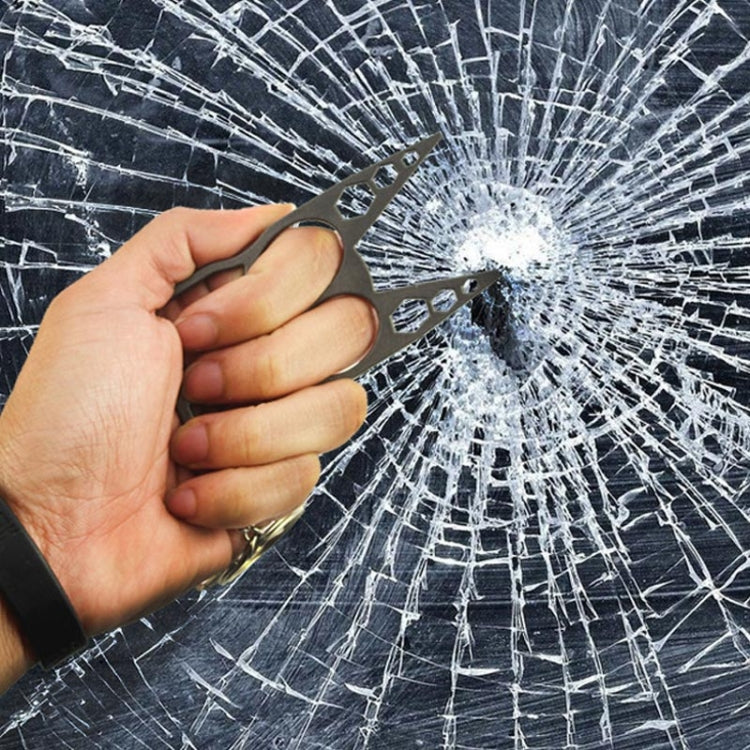 Multifunctional Outdoor Self-defense Double Finger Buckle Can Break The Window, Random Color Delivery, Self-defense Double Finger Buckle