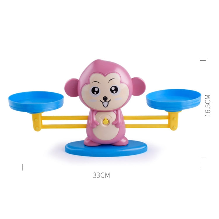 Monkey Balance Scale Toy Child Educational Math Toys, Monkey Pink, Monkey Brown