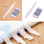 4 PCS  Non Slip Elastic Band Sheet Clips, Sheet Clips