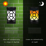 Solar Flame Courtyard Flood Light Wall Lamp Outdoor Lawn Landscape Street Light Induction Lamp, 66 LEDs
