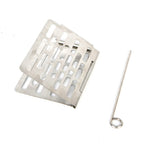Stainless Steel Folding Barbecue Net  Portable BBQ Picnic Accessories, S 15x10.3CM, M 22.6x15.8CM, L 35.8x20CM
