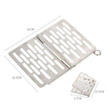 Stainless Steel Folding Barbecue Net  Portable BBQ Picnic Accessories, S 15x10.3CM, M 22.6x15.8CM, L 35.8x20CM