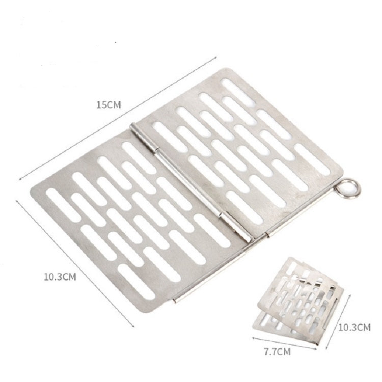 Stainless Steel Folding Barbecue Net  Portable BBQ Picnic Accessories, S 15x10.3CM, M 22.6x15.8CM, L 35.8x20CM