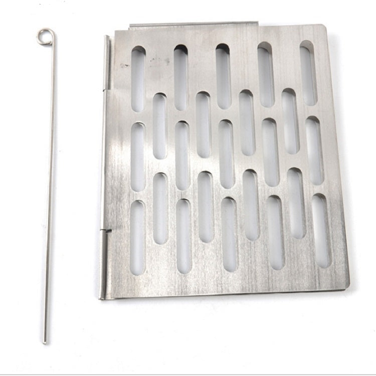 Stainless Steel Folding Barbecue Net  Portable BBQ Picnic Accessories, S 15x10.3CM, M 22.6x15.8CM, L 35.8x20CM