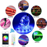 Bluetooth Suit Smart Music Sound Control Light Strip Non-waterproof 5050 RGB Colorful Atmosphere LED Light Strip With 24-Keys Remote Control, 5M 150 LEDs, 5M 300 LEDs, 10M 300 LEDs, 10M 600 LEDs, 15M 450 LEDs, 15M 270 LEDs, 20M 360 LEDs, 30M 540 LEDs