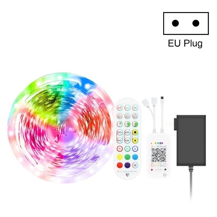 Bluetooth Suit Smart Music Sound Control Light Strip Non-waterproof 5050 RGB Colorful Atmosphere LED Light Strip With 24-Keys Remote Control, 5M 150 LEDs, 5M 300 LEDs, 10M 300 LEDs, 10M 600 LEDs, 15M 450 LEDs, 15M 270 LEDs, 20M 360 LEDs, 30M 540 LEDs