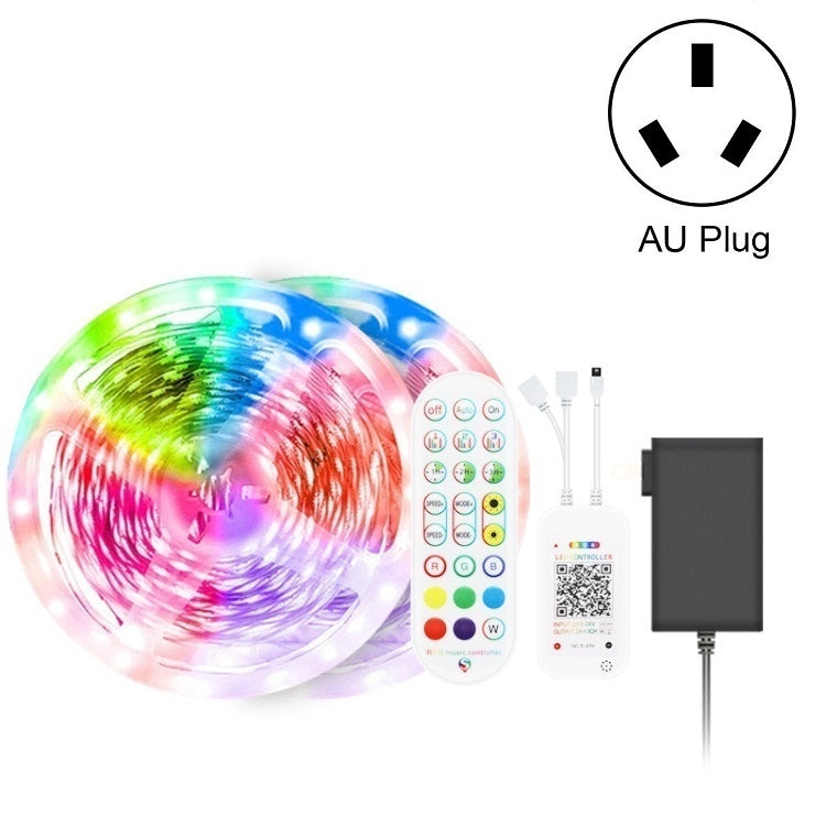 Bluetooth Suit Smart Music Sound Control Light Strip Non-waterproof 5050 RGB Colorful Atmosphere LED Light Strip With 24-Keys Remote Control, 5M 150 LEDs, 5M 300 LEDs, 10M 300 LEDs, 10M 600 LEDs, 15M 450 LEDs, 15M 270 LEDs, 20M 360 LEDs, 30M 540 LEDs