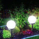2 PCS Waterproof Outdoor Bulb Solar Ground Light Lawn Landscape Decoration