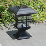 Solar Pillar Light Outdoor Waterproof Decorative Garden Lawn Wall Lamp