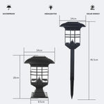 Solar Pillar Light Outdoor Waterproof Decorative Garden Lawn Wall Lamp