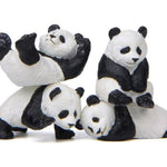 Panda Life Multi-shaped Micro-landscape Baked Landscape Doll Ornaments, Seated Panda, Climbing Panda, Prone Panda, Lying Panda