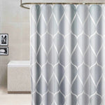 Shower Curtain Waterproof Bathroom Geometric Light Grey Bath Curtains, 80x200cm, 100x200cm, 120x180cm, 200x180cm