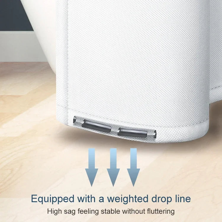 Shower Curtain Waterproof Bathroom Geometric Light Grey Bath Curtains, 80x200cm, 100x200cm, 120x180cm, 200x180cm